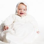 baby girl ready to be baptised