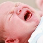 Portrait of crying baby