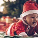 Baby in Christmas costume