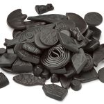 Assorted black and brown liquorice