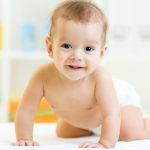 crawling baby boy at home