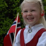 Little girl on Norwegian constitution day