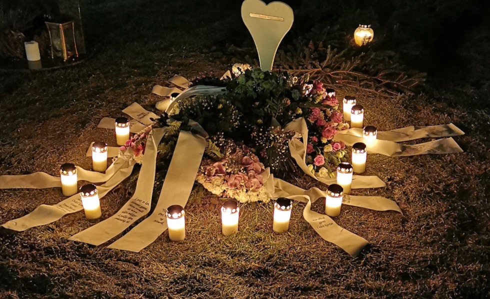 Graven til vesle Thelma. Foto: privat