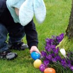 easter-egg-with-a-boy-finding-plastic-eggs-picture-id182517881