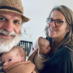 Grandparents with twin baby grandchildren